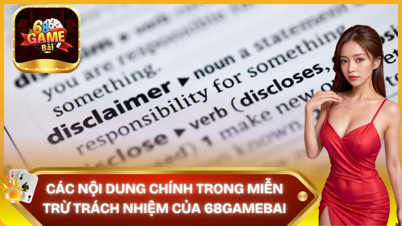 Các nội dung trong miễn trừ trách nhiệm